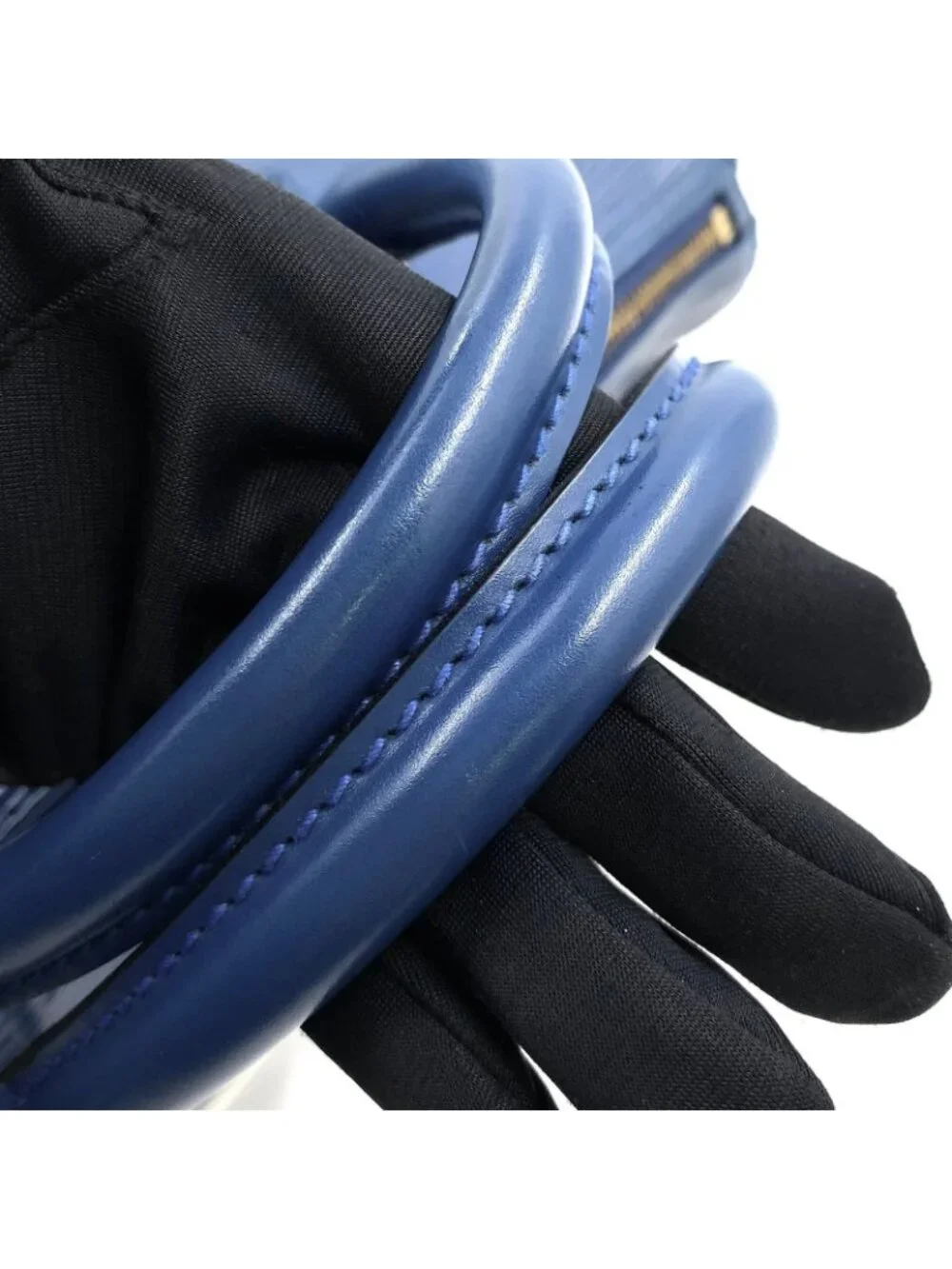 Louis Vuitton Speedy 30 Epi Toledo Blue Leather Handbag Gold